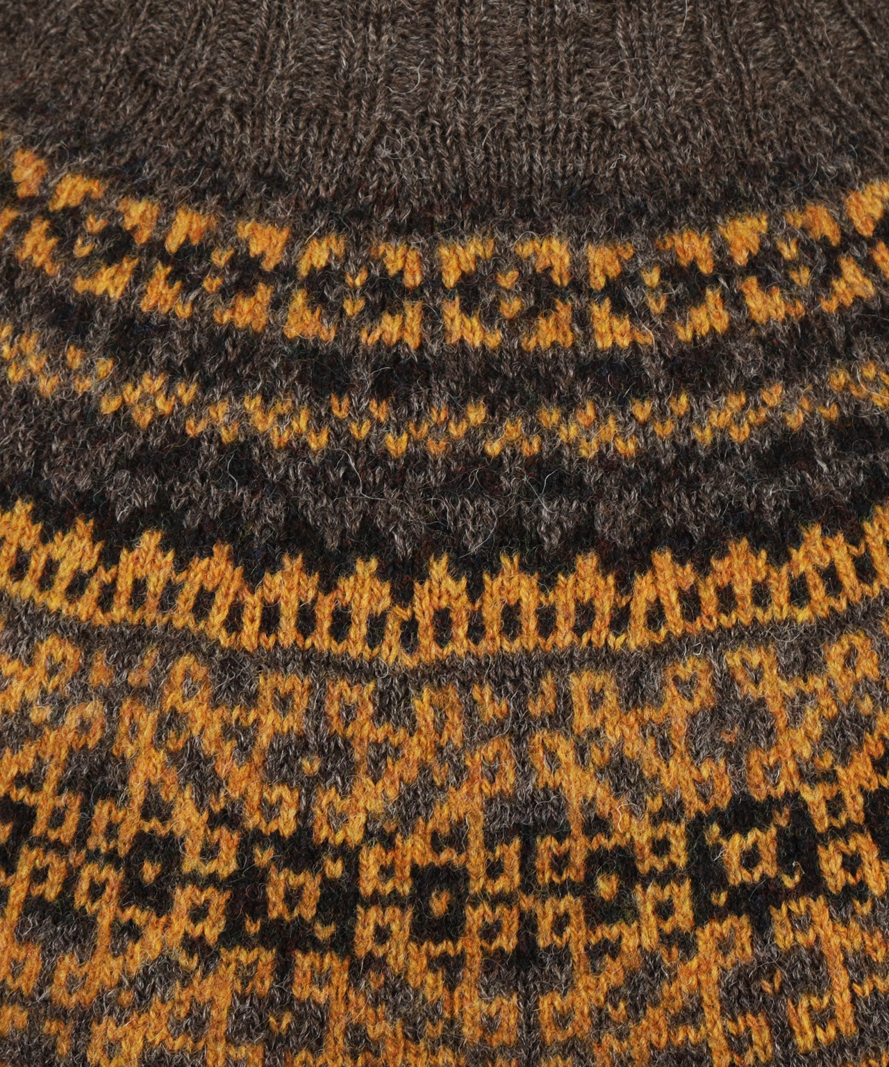 Harley of Scotland Round Neck Fairisle Pullover | Gray