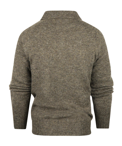 Harley of Scotland Polo Collar Pullover | Brown