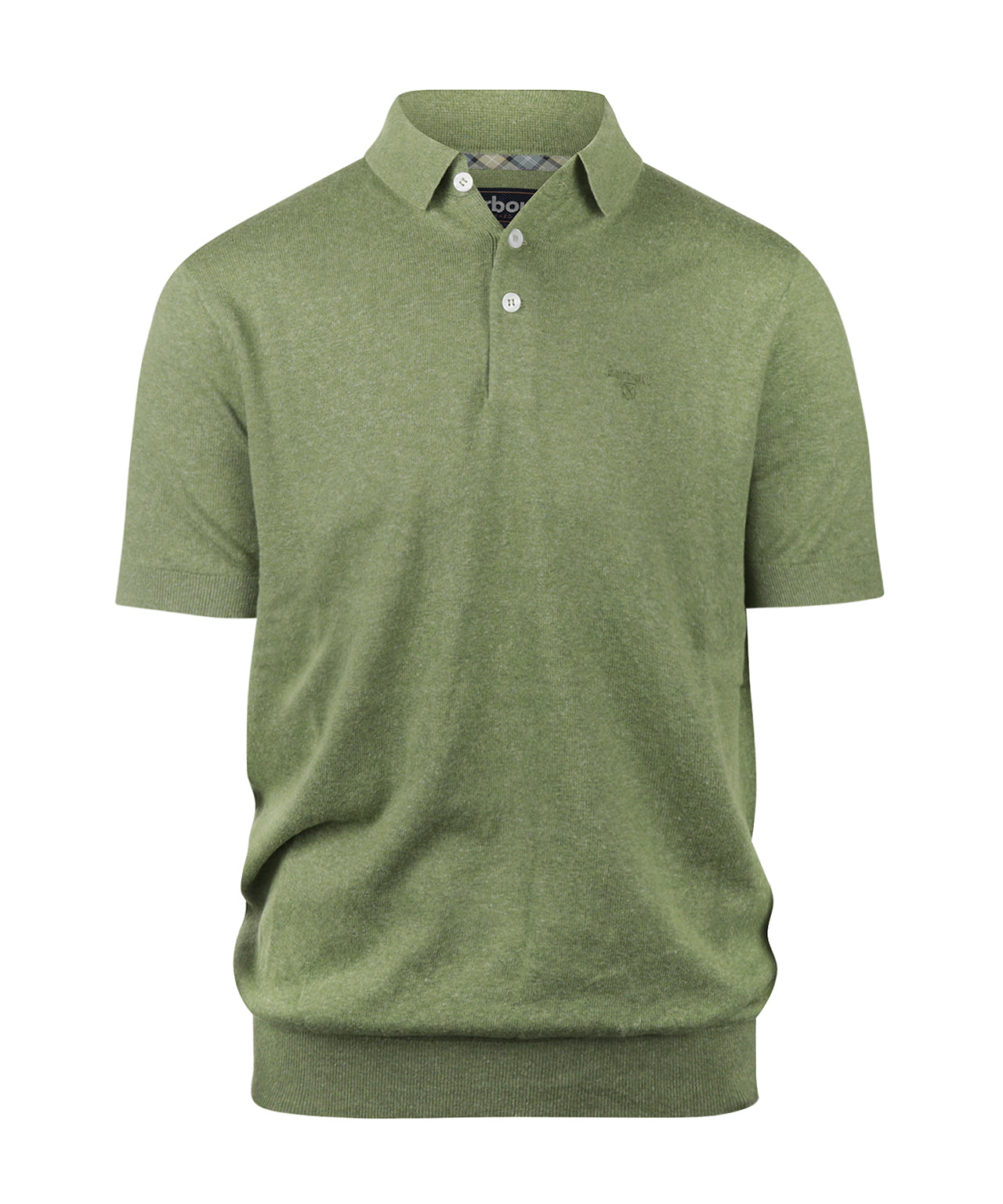 Muston linnen Blend Polo | Laurel Green