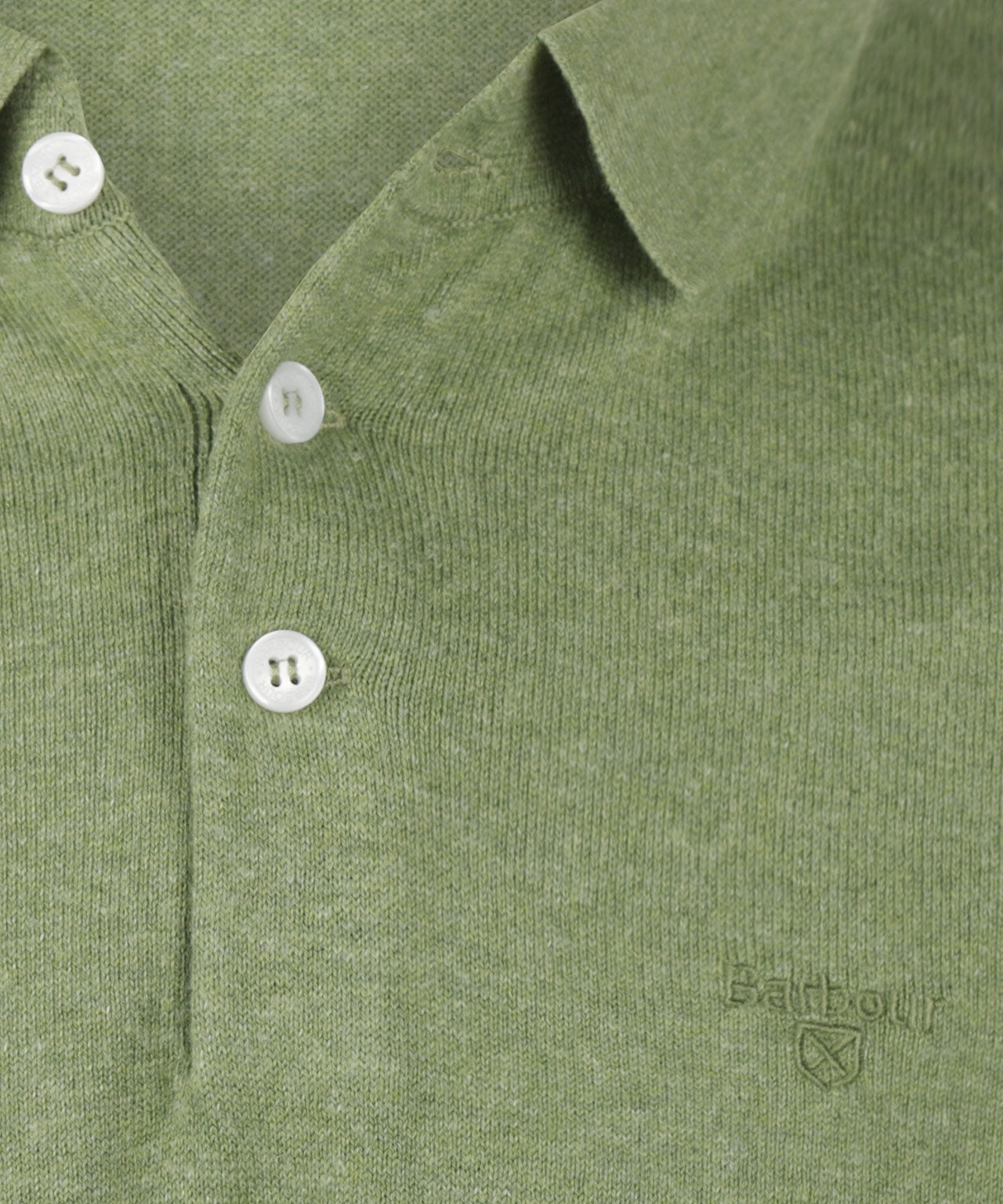 Muston linnen Blend Polo | Laurel Green