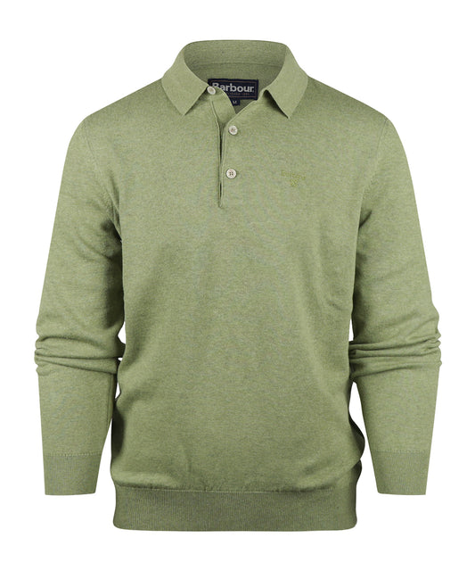 Pima Cotton Knitted Polo | Laurel Green
