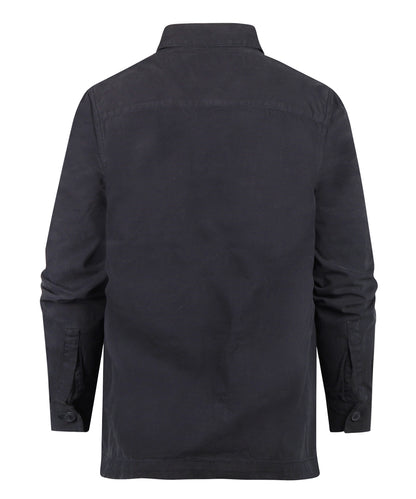 Regular Washed Overshirt | Navy