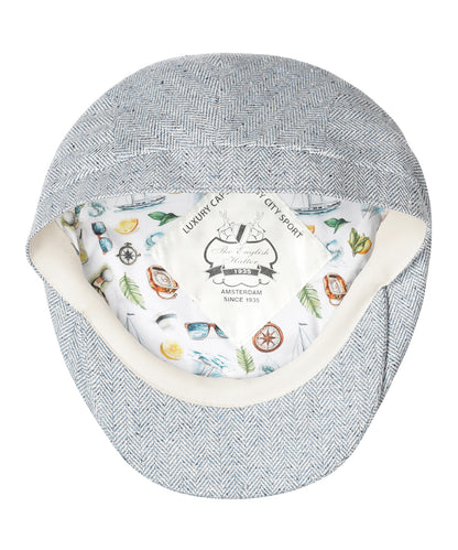 Klassieke Cap 100% Zijde | Licht Blauw Grijs
