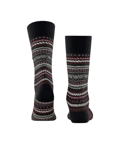 Fairisle Sok | Black design Fair Isle