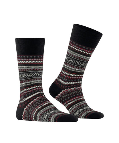 Fairisle Sok | Black design Fair Isle