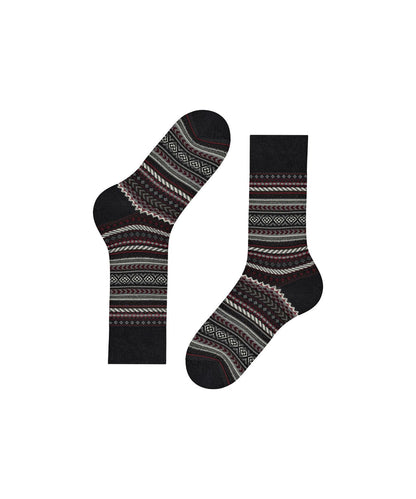 Fairisle Sok | Black design Fair Isle