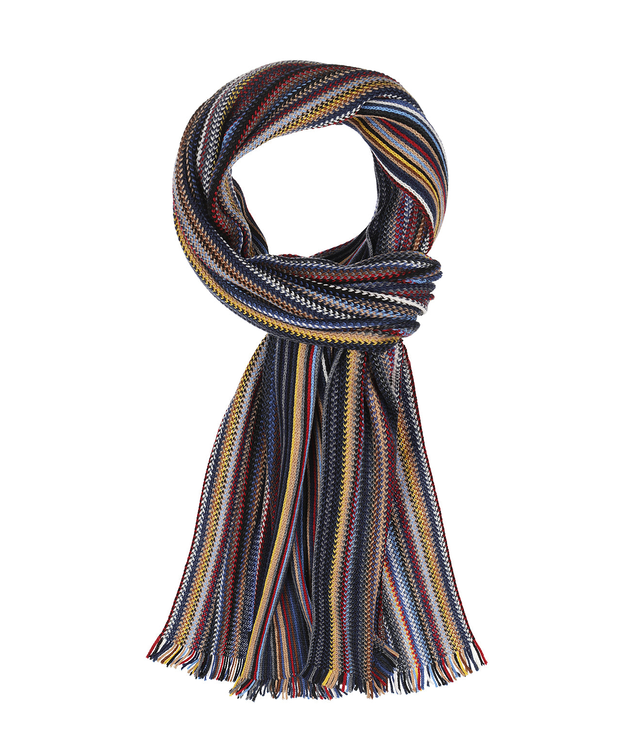 Sjaal gebreid 40X180 | Geel Multi