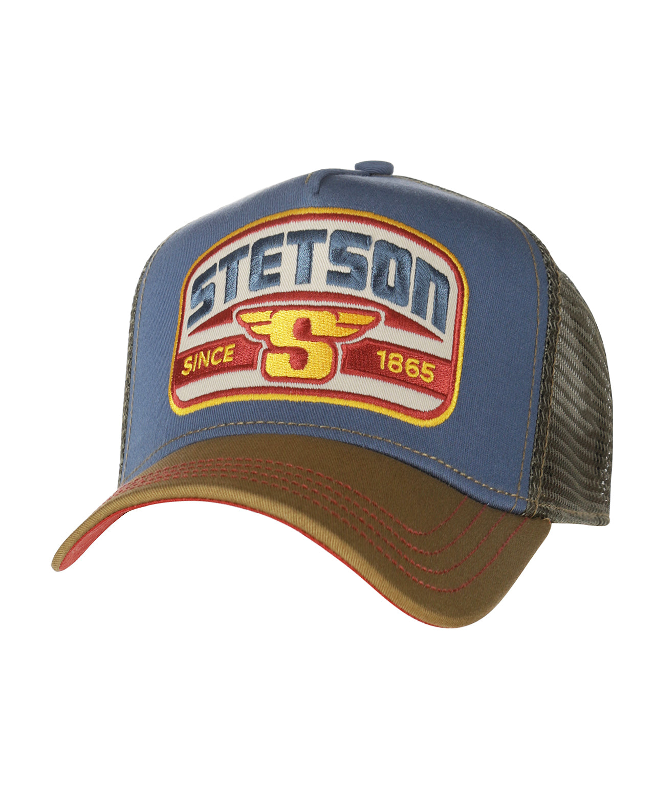 Trucker Cap S Wing | Brown/Blue design