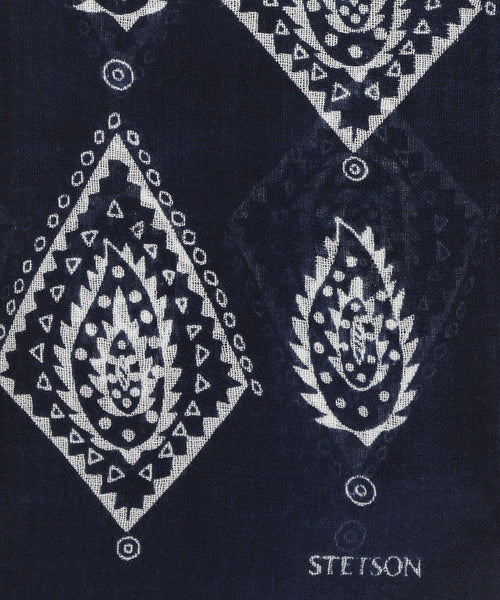 Stetson Scarf Summer Abstract Paisley | Navy
