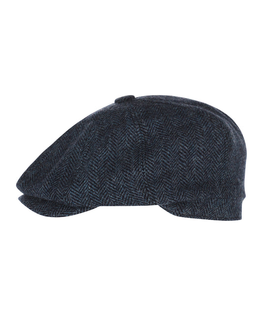 Christy Newsboy Tweed Cap | Herringbone Tweed Navy