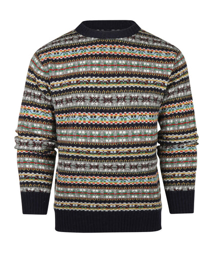 Scottish Made Fairisle Crew | Navy