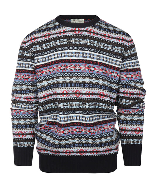 Fairisle Ronde Hals | Navy