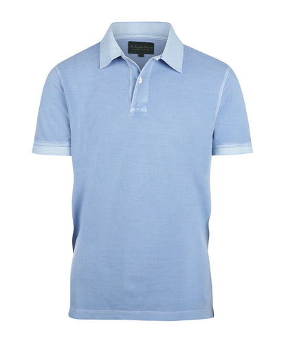 Polo Korte Mouw Garment Dyed | Lichtblauw