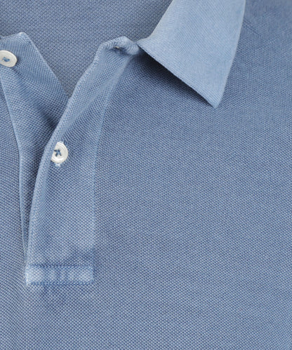 Polo Korte Mouw Garment Dyed | Grijsblauw