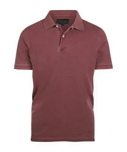 Polo Korte Mouw Garment Dyed | Bordeaux