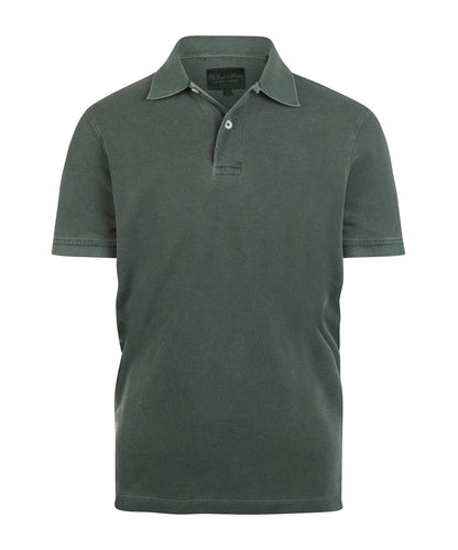 Polo Korte Mouw Garment Dyed | Donkergroen