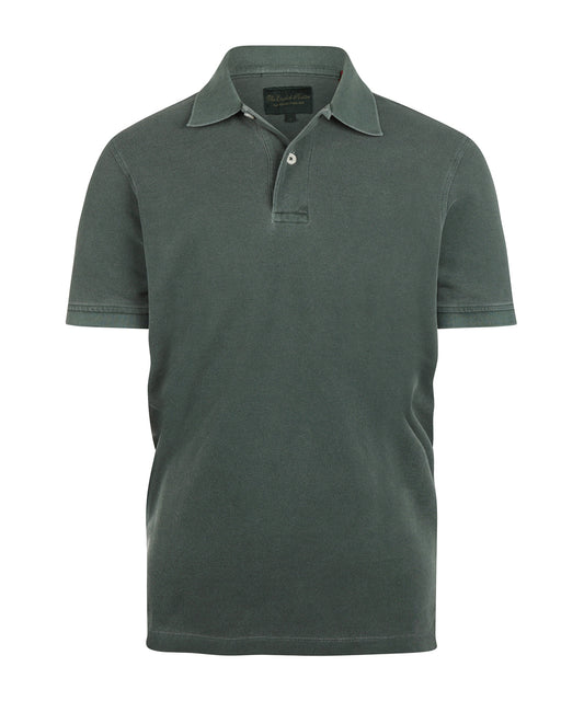 Polo Korte Mouw Garment Dyed | Donkergroen