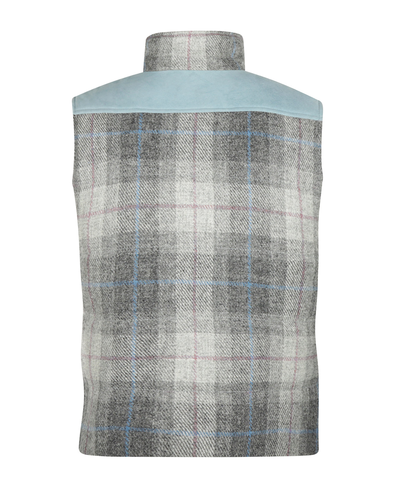 Vest Lisa | Grijs Ruit IJsblauw