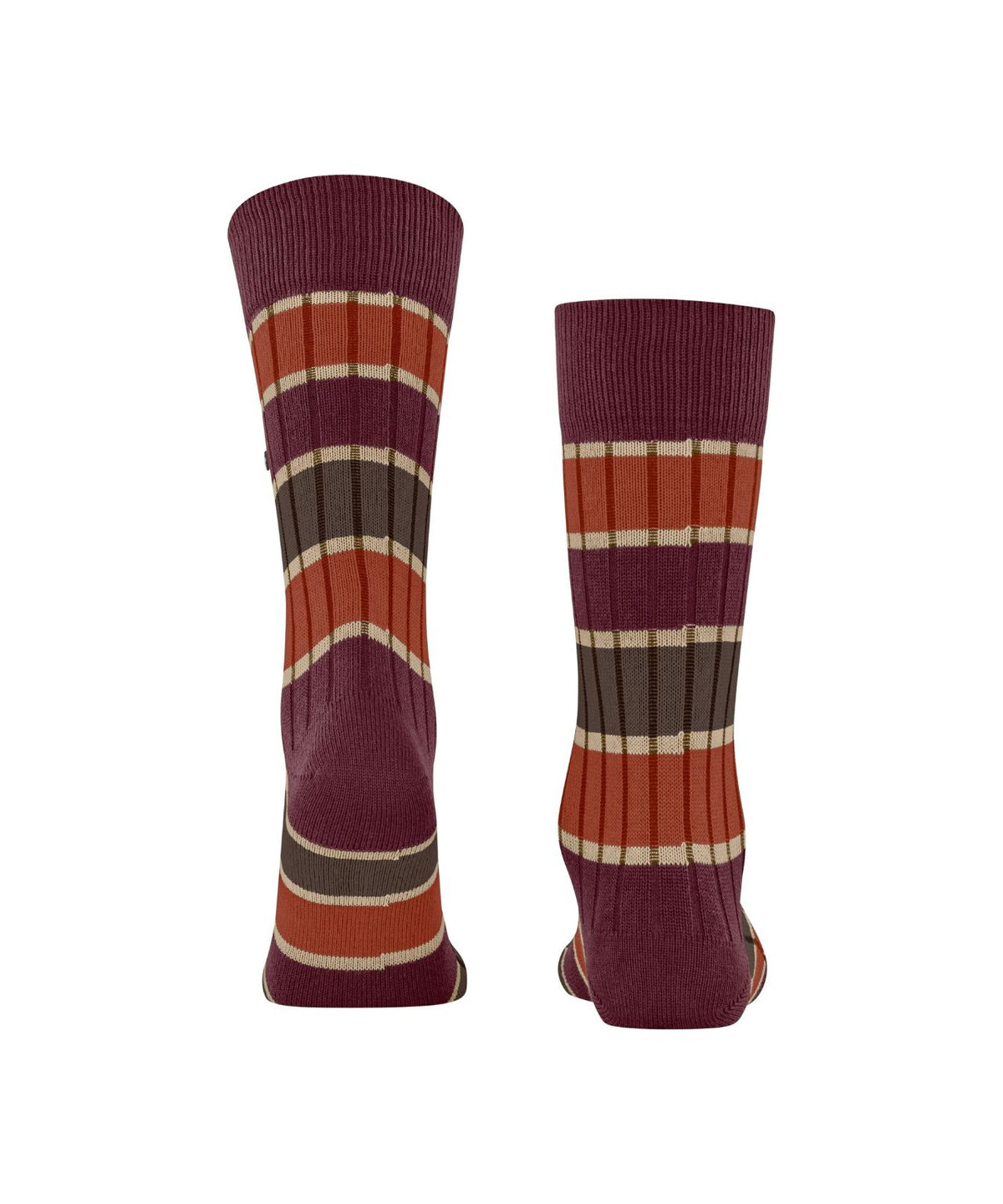 Socken Beaming | Bordeaux Braun Orange Streifen