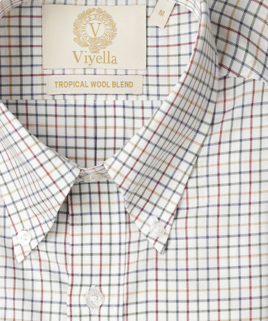 Viyella Shirt Tropical Wool Blend | Bruin