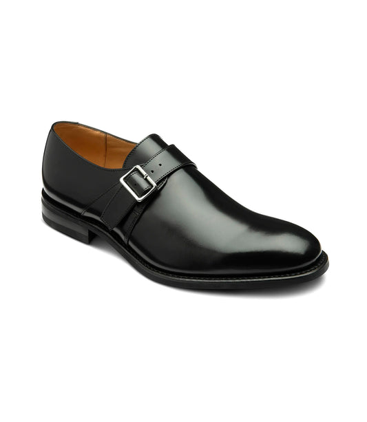 Strap Monk Shoe | Black Polished