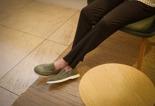 Loake Tuscany Apron Loafer Suéde | Groen