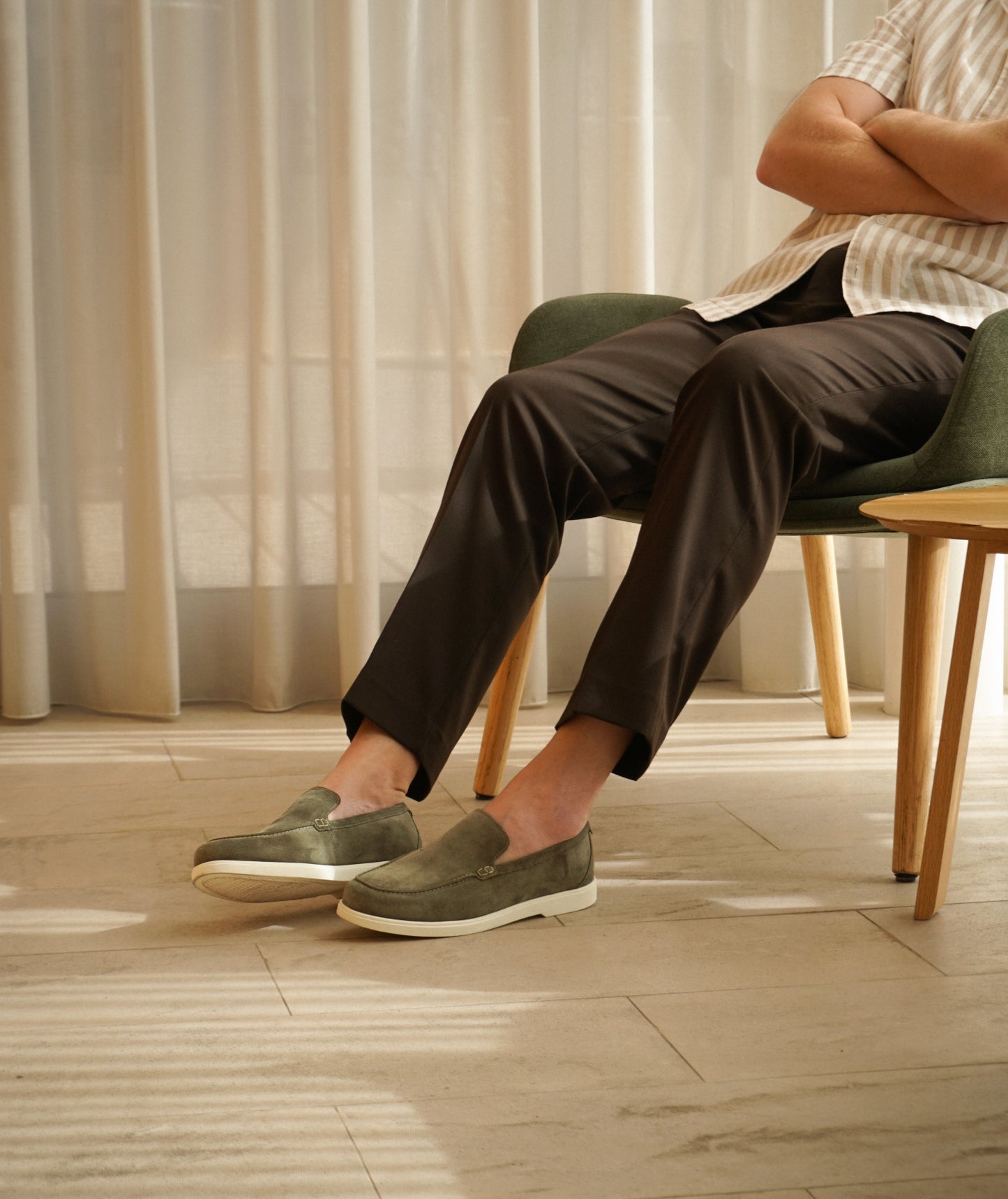 Tuscany Apron Loafer Suede | Pistachio