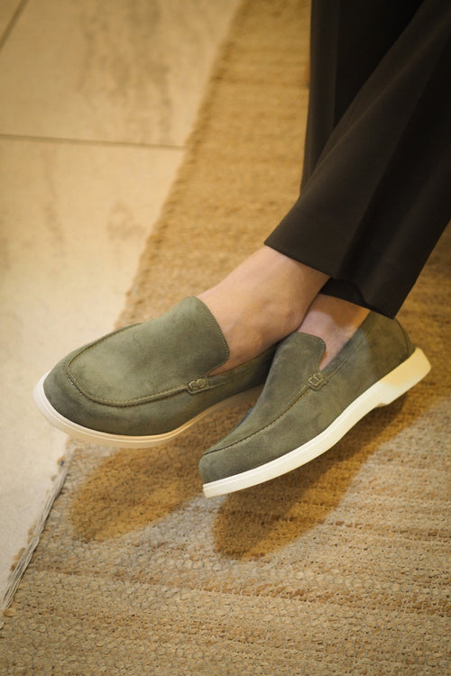 Loake Tuscany Apron Loafer Suéde | Groen