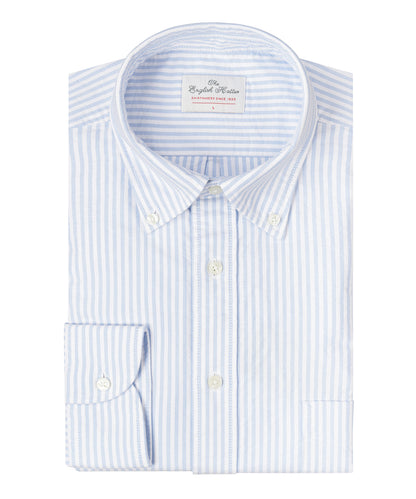 Oxford Shirt Button Down | Lichtblauw Wit Gestreept