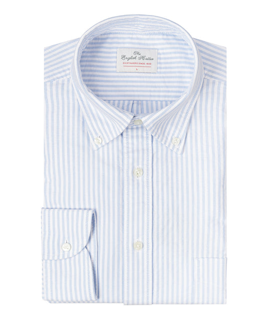 Oxford Shirt Button Down | Lichtblauw Wit Gestreept