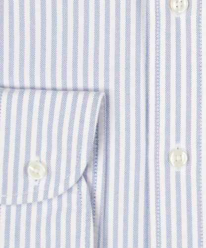 Oxford Shirt Button Down | Donkerblauw Wit Gestreept