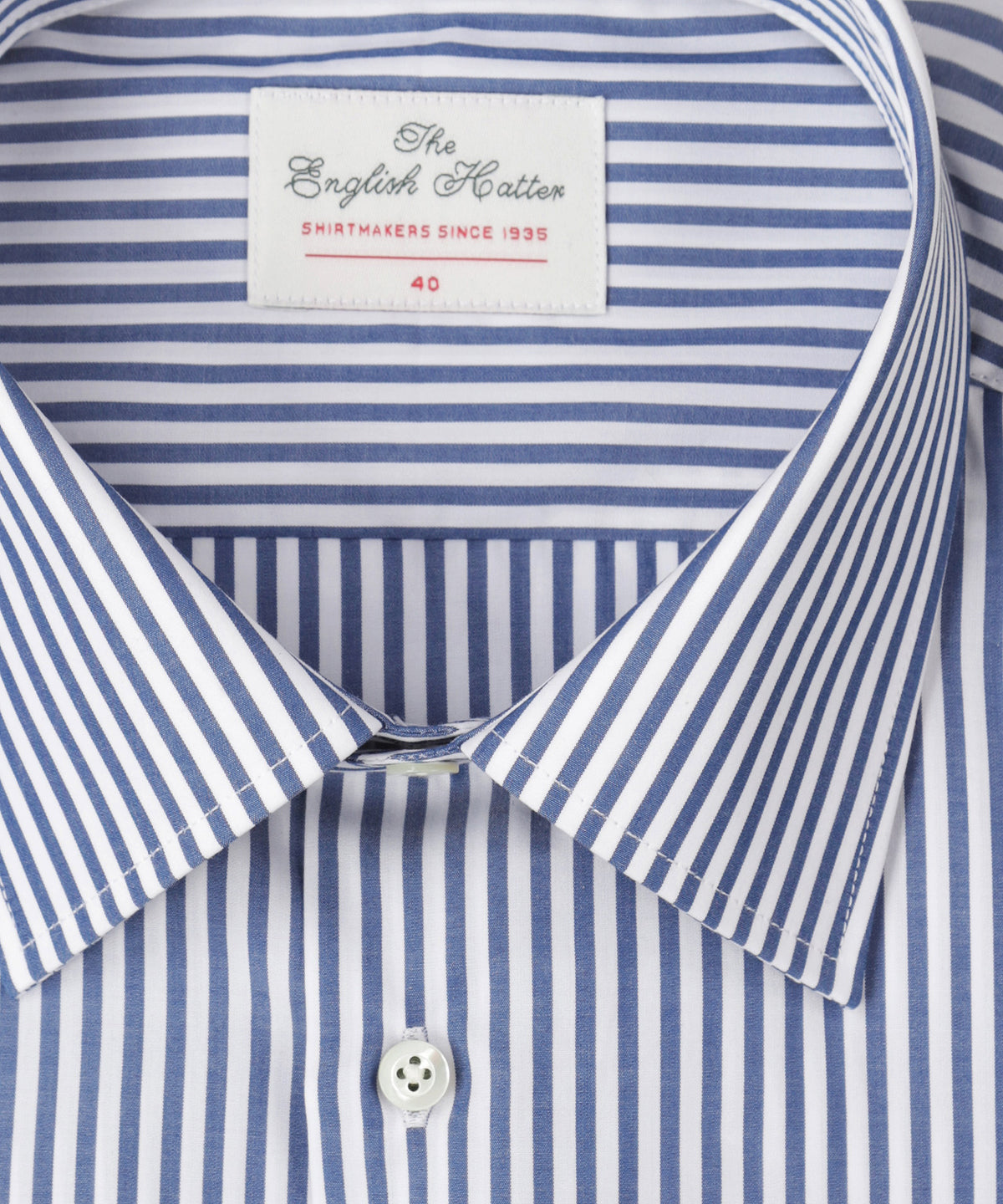 Shirt Dubbele Manchet | Donkerblauw Streep