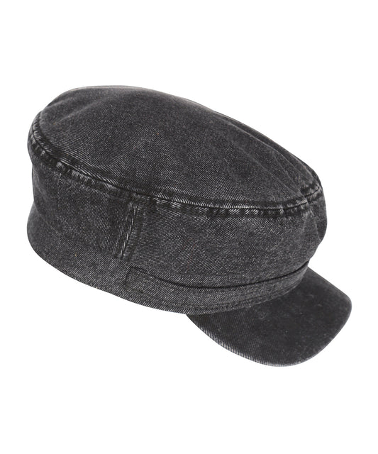 Fishermans Cap Riders Black Denim | Denim Zwart