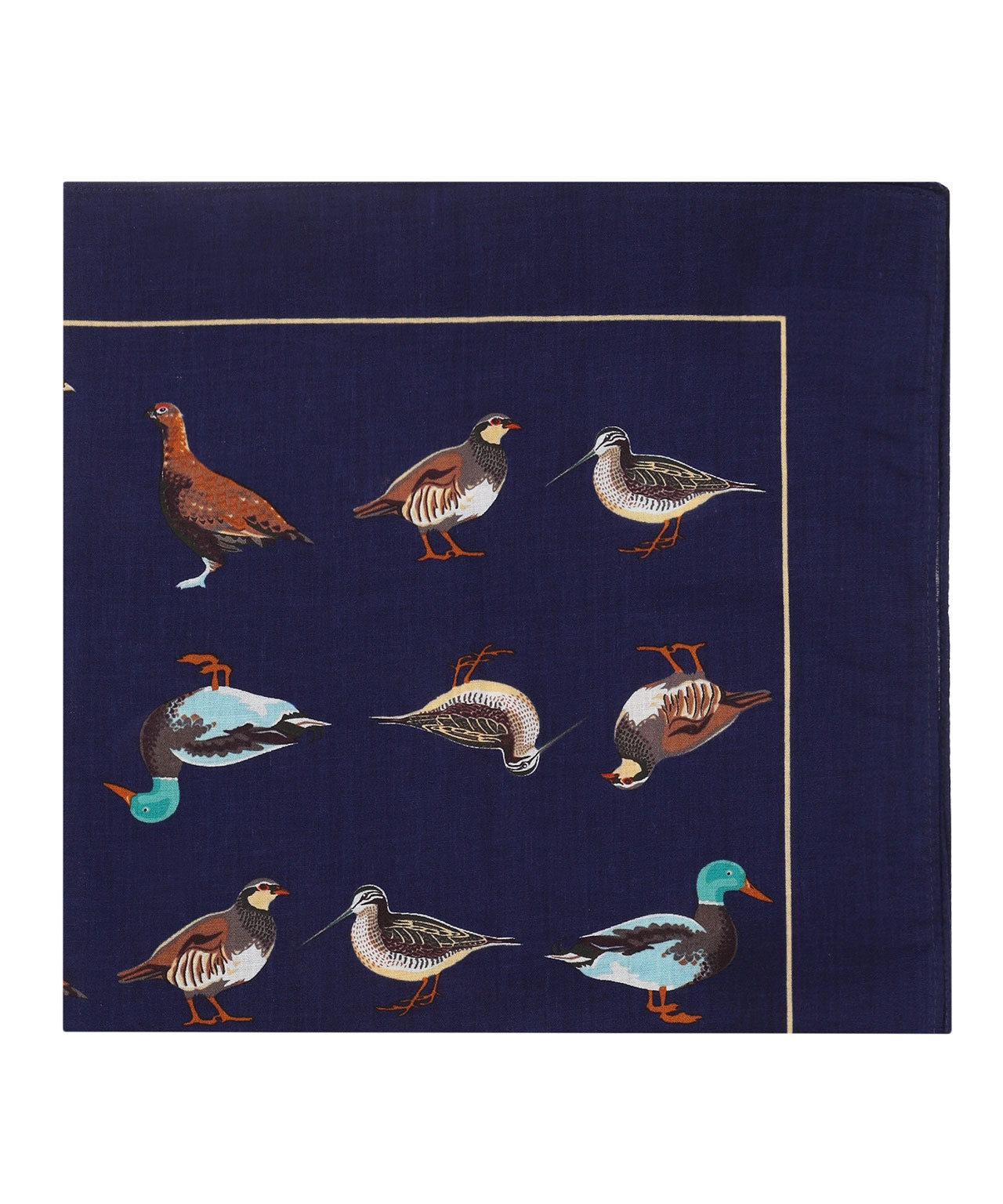 Taschentuch mit Vogelmotiv | Marineblau