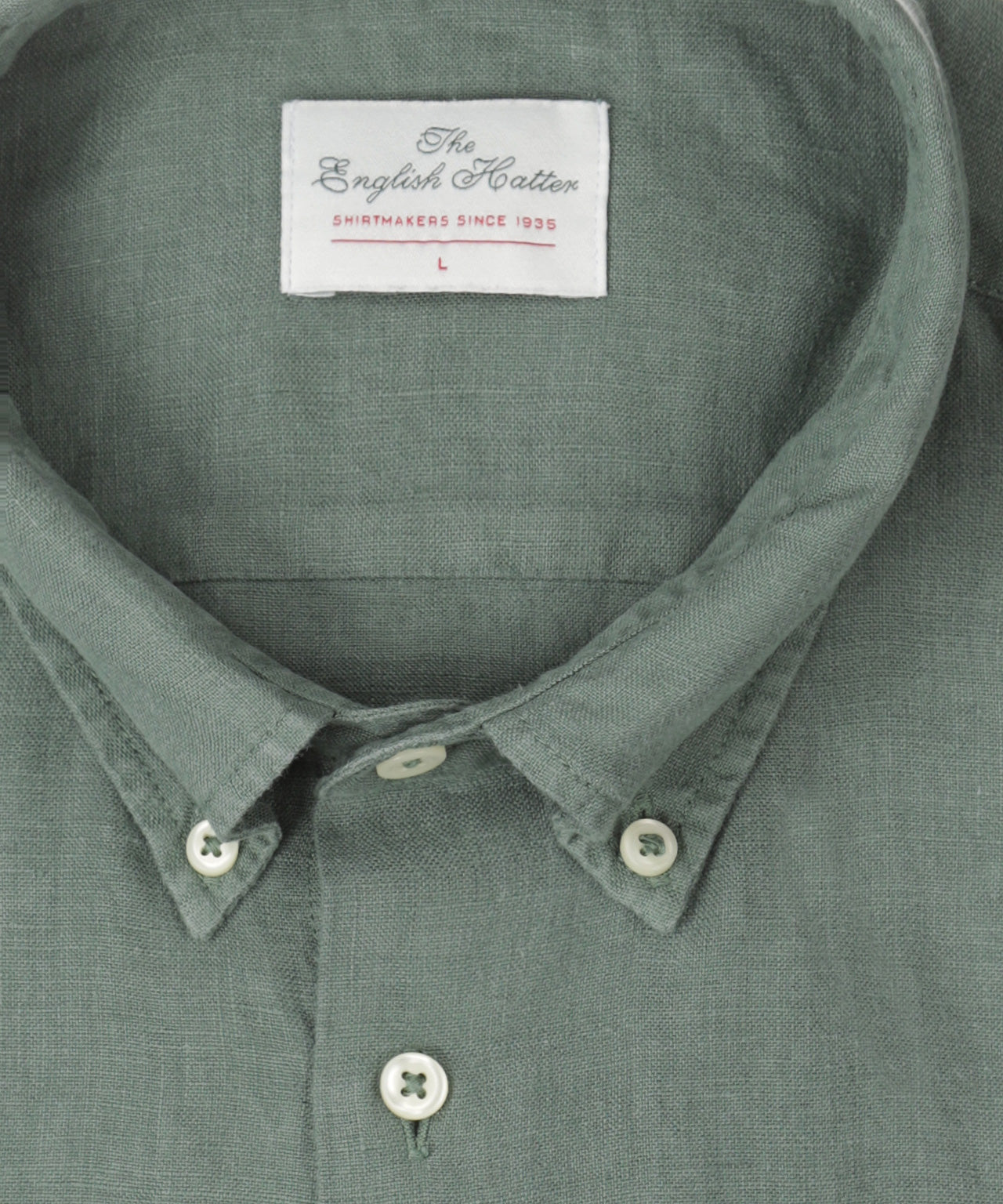 Shirt Garment Washed Linnen | Donkergroen