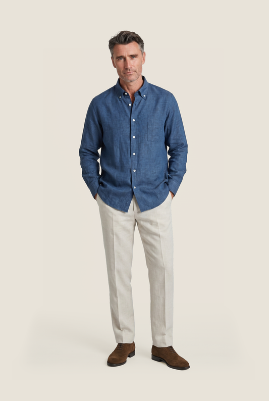 Shirt Linnen | Navy