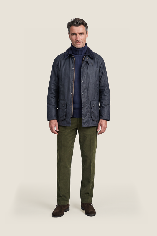 Beaufort Wax Jacket | Navy
