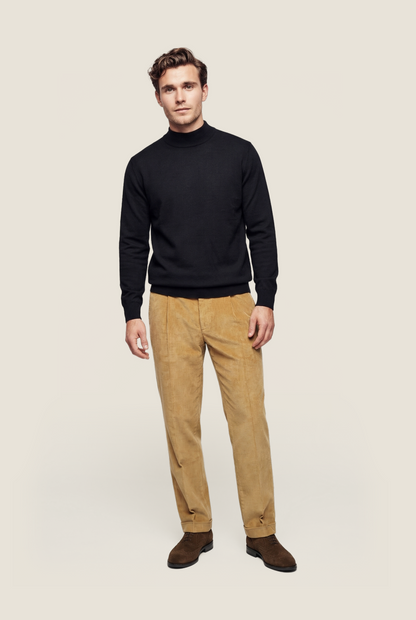 Turtle sweater Merino wool | Navy