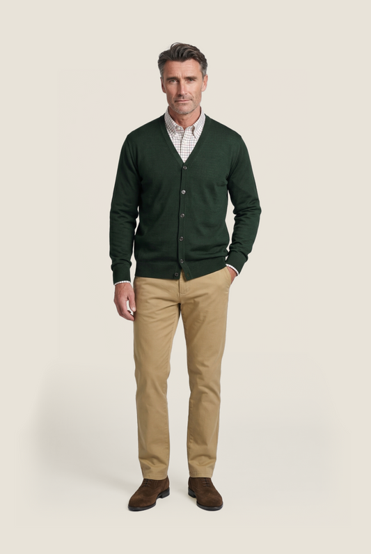 Merino Vest | Fles Groen
