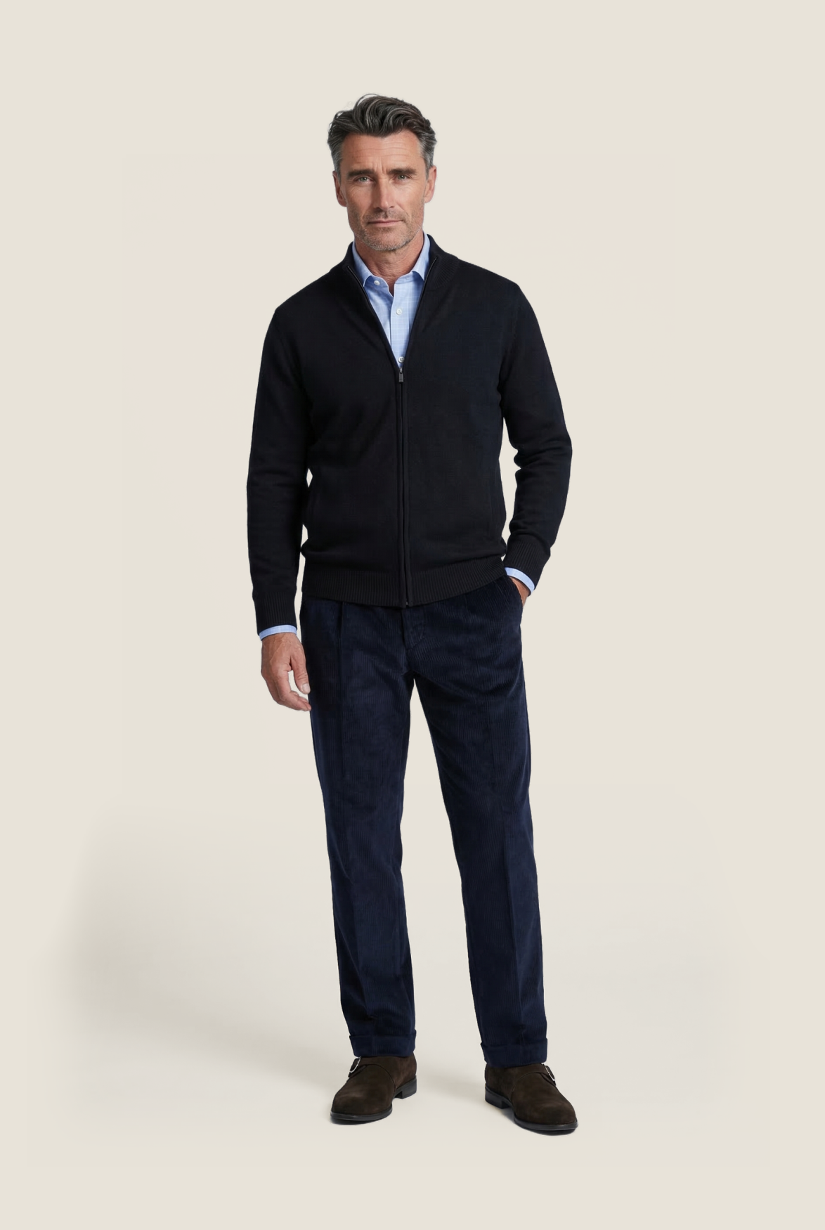 Merino Rits Vest | Navy