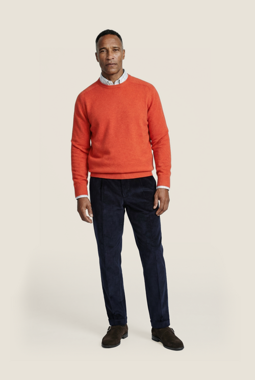 Pullover Lamswol ronde hals | Rood