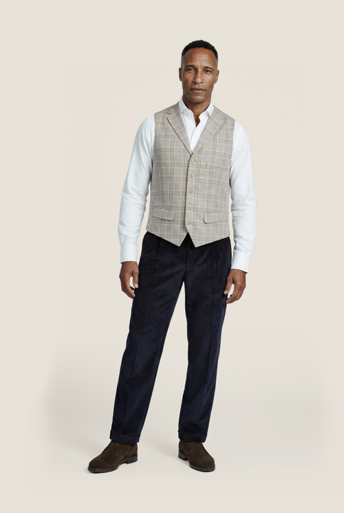 Wellington Gilet 100% Zijde | Bruin