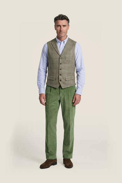 Wellington Gilet 100% Silk | Green