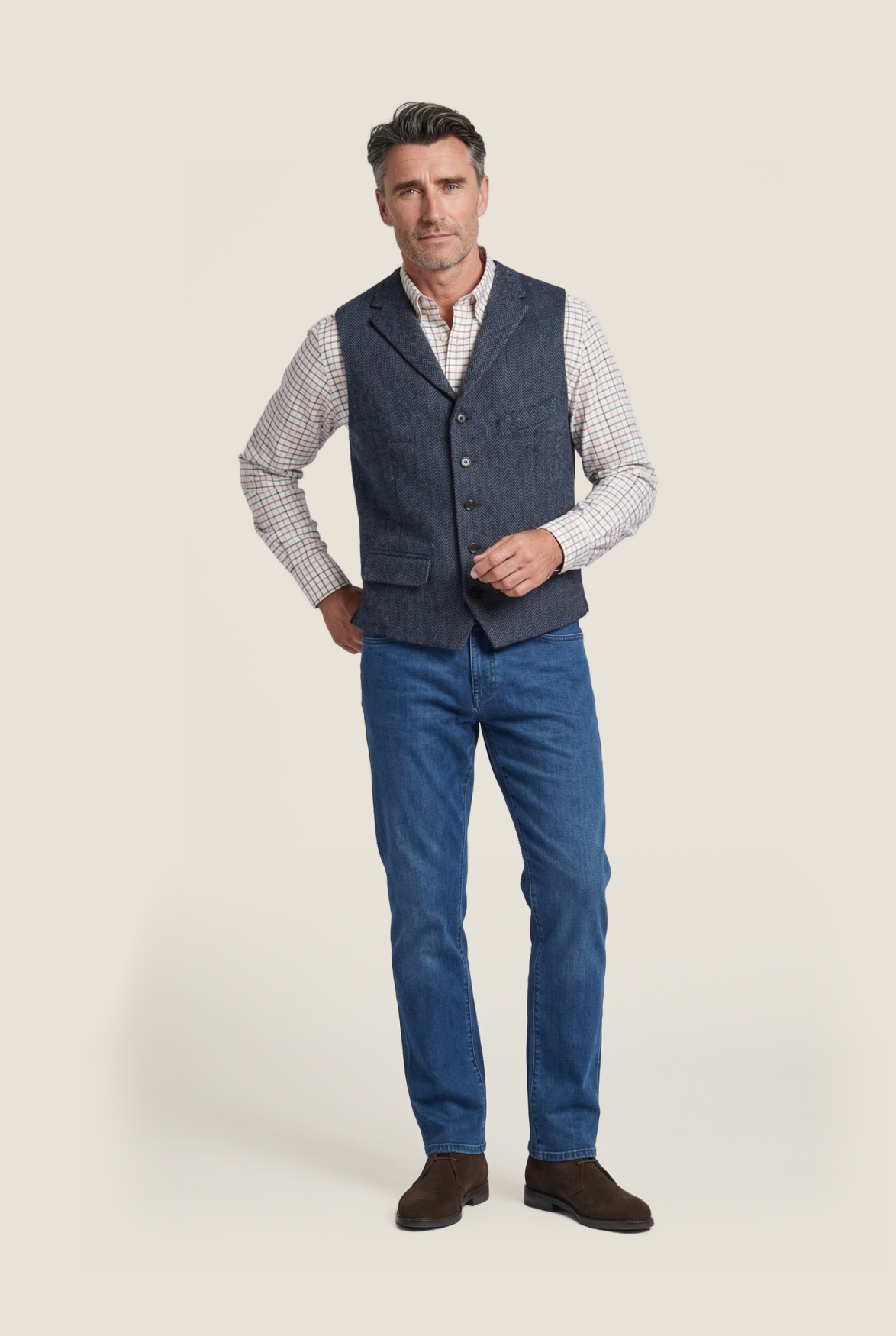 Harris Tweed Weste | Blau